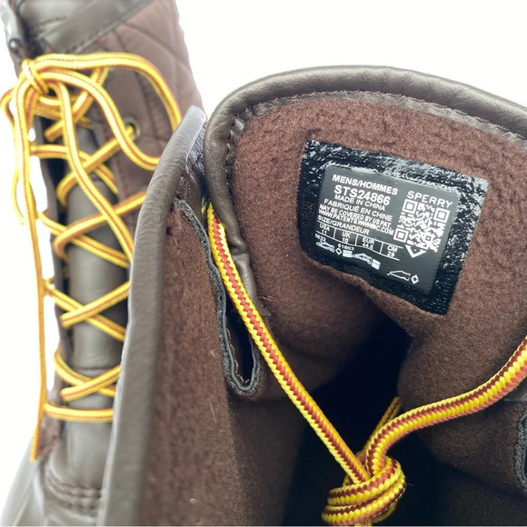 Sperry Men Top Sider Saltwater Nylon Brown Duck Boots quilted size 11 - Picture 4 of 8